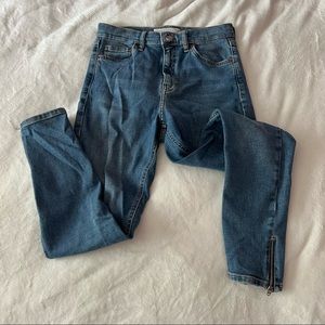 TOPSHOP skinny jean W28 L30 ankle zipper